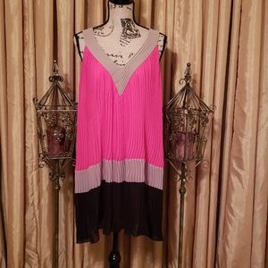 ♠️HP♠️Colorblock Trapeze Accordian Dress